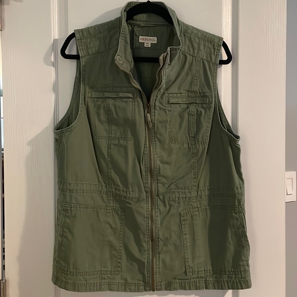 Merona Jackets & Blazers - Vintage Merona Cotton Vest, XXL, Army Green